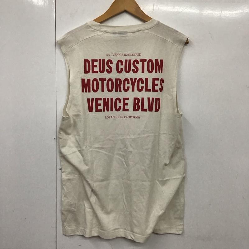 デウスエクスマキナ DEUS EX MACHINA タンクトップ タンクトップ dmp2211535a CALICOMUSCLE ノースリーブカットソー M ロゴ、文字 白 / ホワイト / メンズ USED 古着 中古 10130743