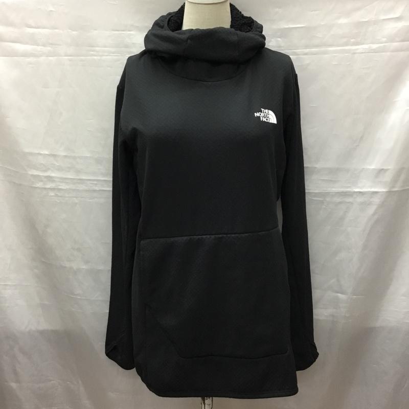 ザノースフェイス THE NORTH FACE カットソー 長袖 NL72101 カールサイドグリッドフーディ 長袖カットソー タートルネック S ロゴ、文字 黒 / ブラック / レディース USED 古着 中古 10115201