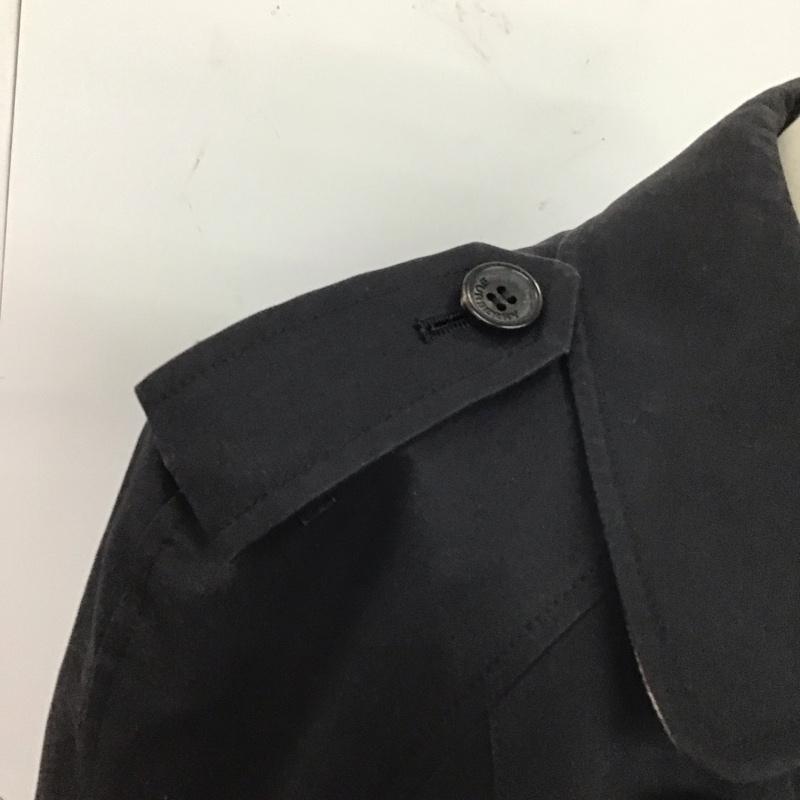 バーバリーロンドン Burberry London コート トレンチコート FR072-615-09 ライナー付き ノバチェック 40 無地 黒 / ブラック / レディース USED 古着 中古 10113020
