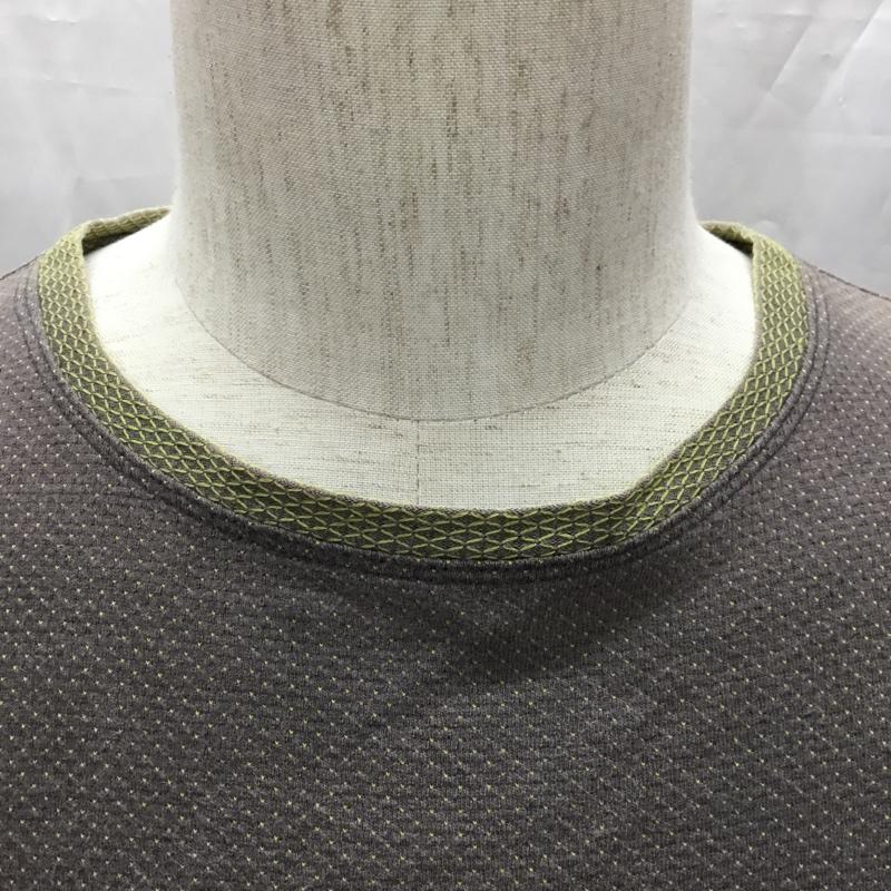 イッセイミヤケ ISSEY MIYAKE Tシャツ 半袖 半袖カットソー プリントTシャツ クルーネックカットソー 1 総柄 灰 / グレー /  メンズ USED 古着 中古 10108989