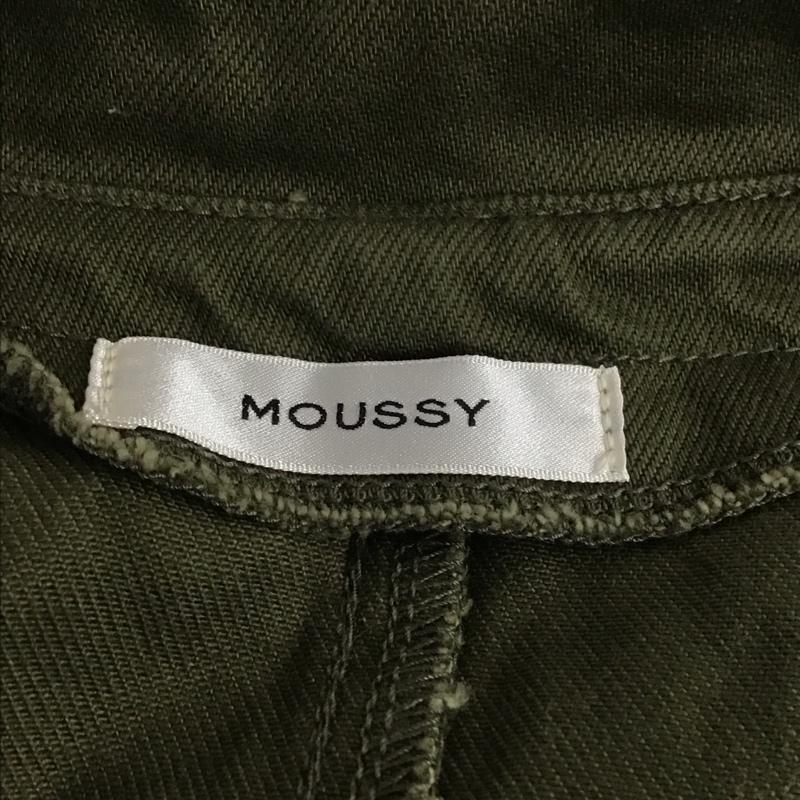 マウジー MOUSSY ワンピース ロングスカート 010ea711-5300 BIGCOLLARMIDIドレス 半袖デニムワンピース 前開シャツロングワンピース 1 無地 カーキ / カーキ / レディース USED 古着 中古 10107729