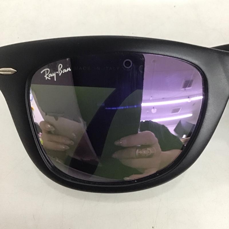 レイバン Ray-Ban めがね・サングラス サングラス RB4105 WAYFARER FOLDING CLASSIC 折り畳み ミラーレンズ ケース付き ロゴ、文字 黒 / ブラック / メンズ USED 古着 中古 10135376