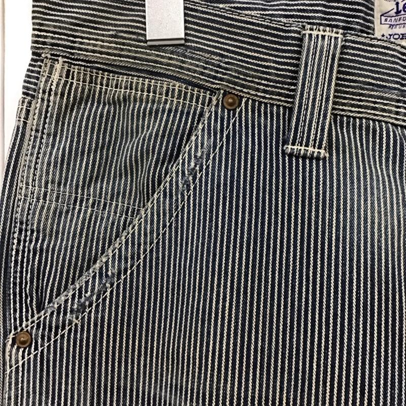 リー Lee パンツ ワークパンツ、ペインターパンツ JOHN’S CLOTHING ヒッコリー ブーツカット M ストライプ 白 / ホワイト / X インディゴ / インディゴ / メンズ USED 古着 中古 10131421