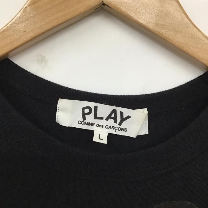 プレイコムデギャルソン PLAY COMME des GARCONS Tシャツ 半袖 L プリント 黒 / ブラック / レディース USED 古着 中古 10129863