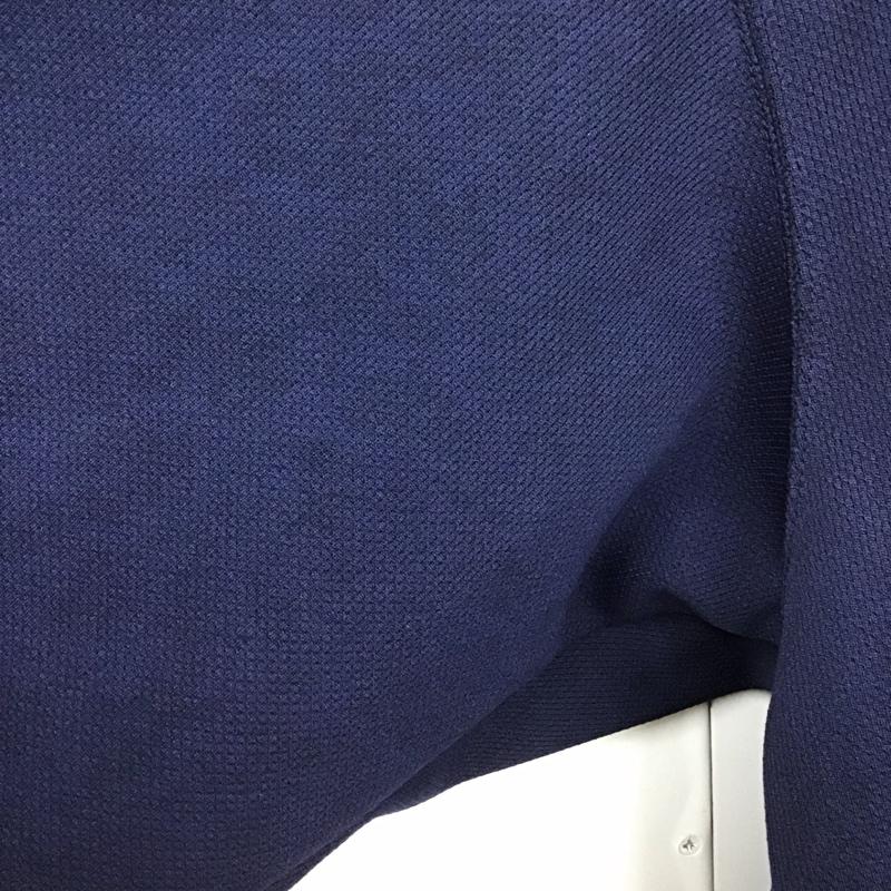 アディダス adidas パーカー 長袖 AMT-606 ジャージ M ロゴ、文字 紺 / ネイビー /  メンズ USED 古着 中古 10128477