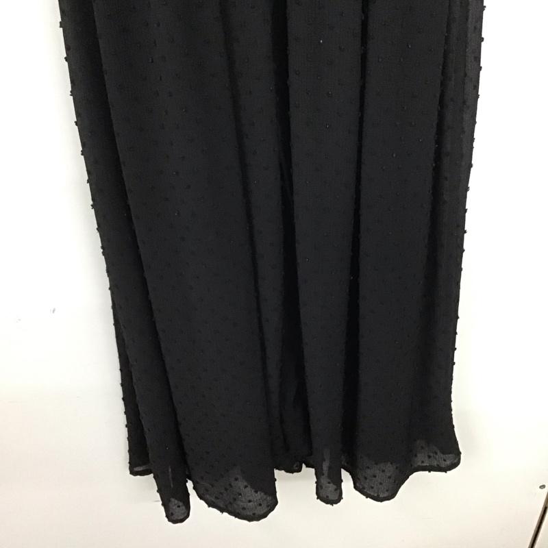 ザラ ZARA ワンピース ロングスカート 8741 263 800 半袖 フレアスリーブ スキッパーワンピース ギャザー XS ドット 黒 / ブラック / レディース USED 古着 中古 10138644
