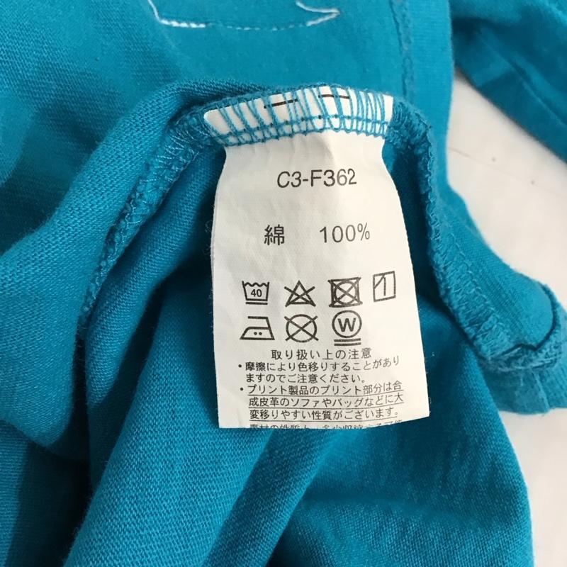 チャンピオン Champion Tシャツ 半袖 C3-F362 クルーネック ビッグロゴ L ワンポイント 青 / ブルー / メンズ USED 古着 中古 10123520