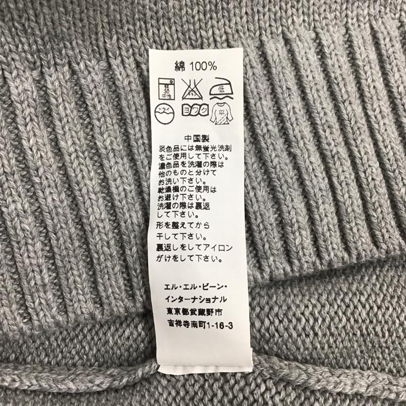 エルエルビーン L.L.Bean ニット、セーター 長袖 長袖ニットカットソー ニット セーター ジップアップネックニット S プリント 灰 / グレー / メンズ USED 古着 中古 10111457