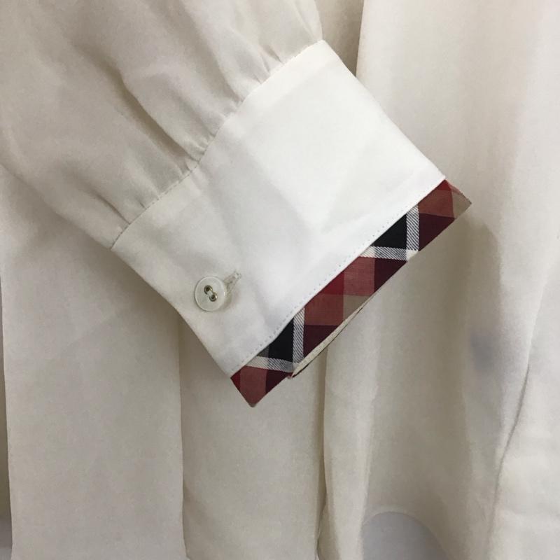 ブルーレーベル・クレストブリッジ BLUE LABEL CRESTBRIDGE シャツ、ブラウス 長袖 55M04-821-03 ナチュラルローンブラウス 38 無地 白 / ホワイト / レディース USED 古着 中古 10129855