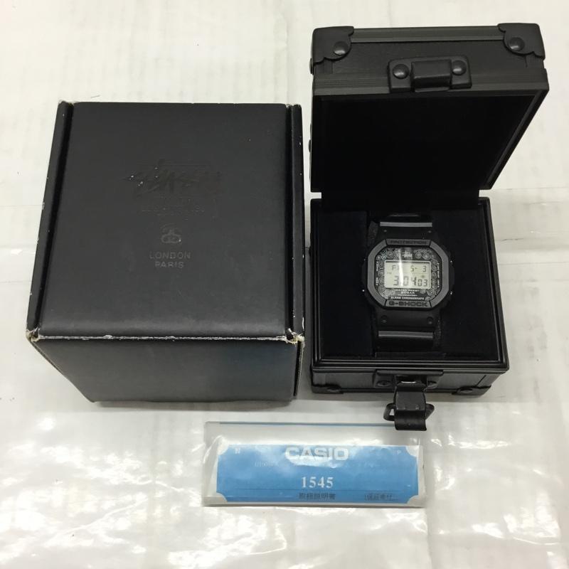 ジーショック G-SHOCK 腕時計 デジタル DW-5000ST STUSSY 25周年 ロゴ、文字 黒 / ブラック / メンズ USED 古着 中古 10110543