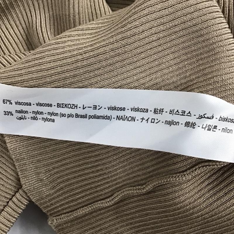ザラ ZARA ニット、セーター 長袖 6254 109 450 スタンドネック M 無地 ベージュ / ベージュ /  レディース USED 古着 中古 10116668