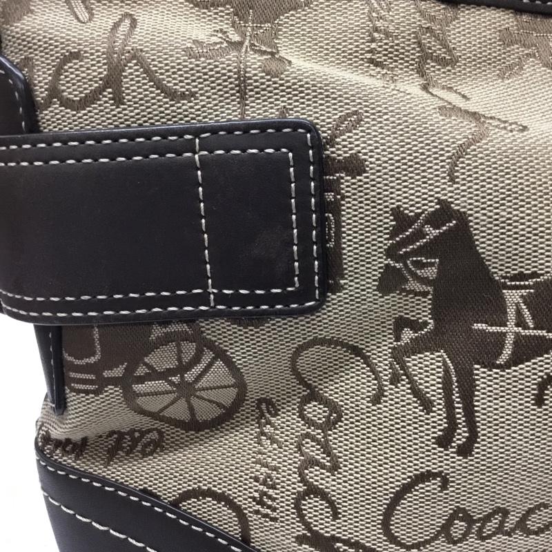 コーチ COACH ショルダーバッグ ショルダーバッグ F14442 馬車柄 ロゴ、文字 ベージュ / ベージュ / X 茶 / ブラウン / レディース USED 古着 中古 10108861
