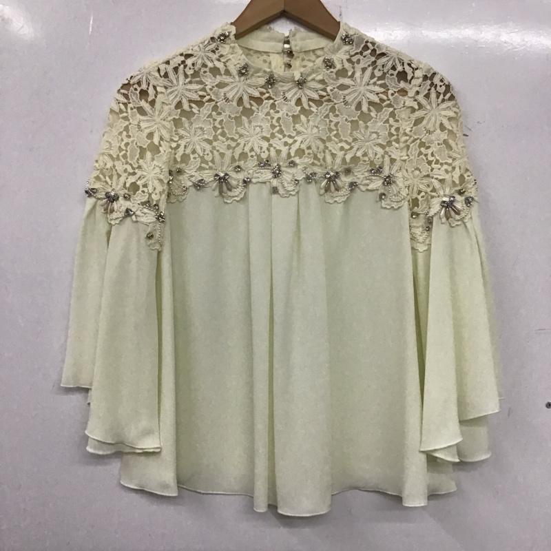 リリー ブラウン Lily Brown シャツ、ブラウス 七分袖 FREE 無地 白 / ホワイト / レディース USED 古着 中古 10138018