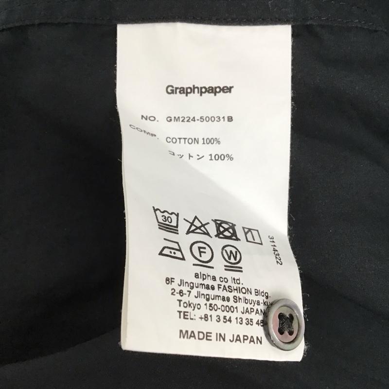 グラフペーパー Graphpaper シャツ、ブラウス 長袖 gm224-50031b 長袖シャツ FREE 無地 黒 / ブラック / メンズ USED 古着 中古 10148182