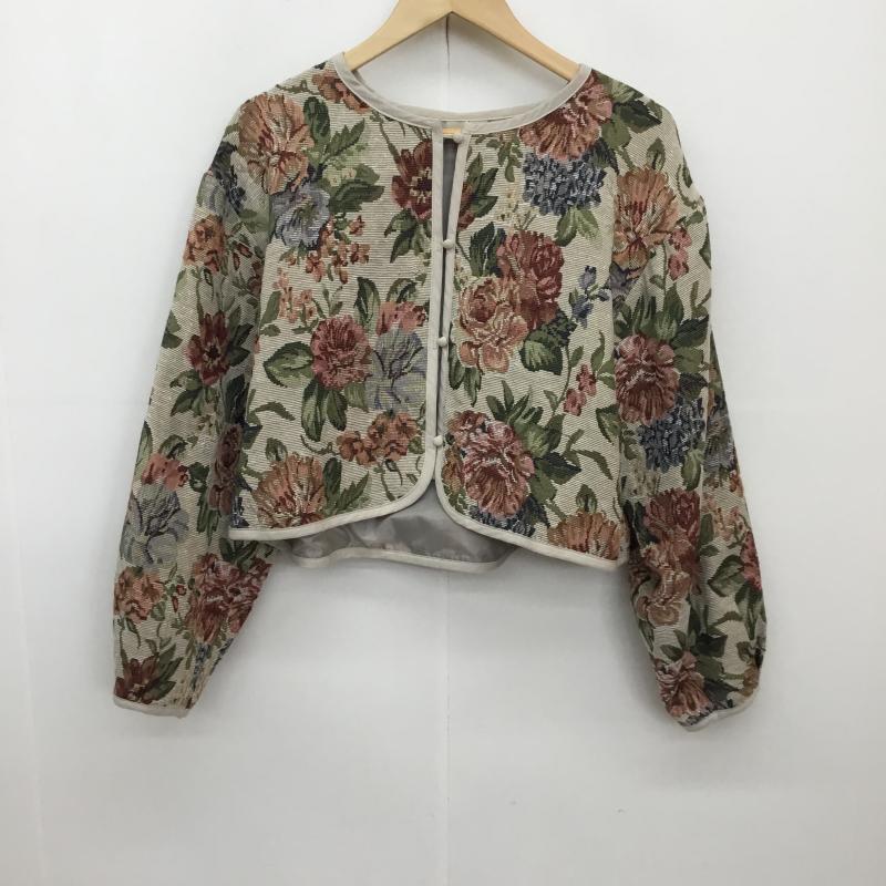 レトロガール RETRO GIRL ジャケット、上着 ジャケット、ブレザー 34 花柄 ベージュ / ベージュ / レディース USED 古着 中古 10137532