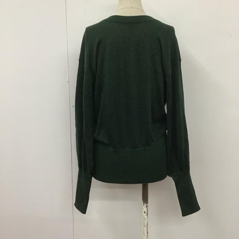 スライ SLY カーディガン 長袖 030BAK70-7740 バルーンスリーブ 前後着 2WAY ラメ FREE 無地 緑 / グリーン / レディース USED 古着 中古 10108605