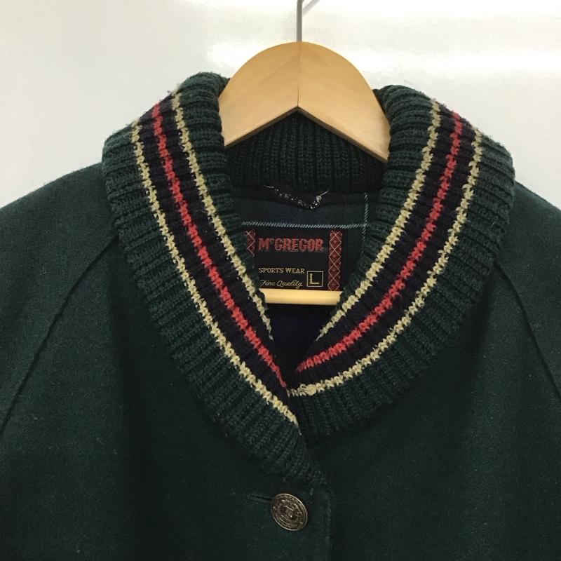 マッコイスポーツウェア McCOY Sports Wear ジャケット、上着 ジャケット、ブレザー アウター スタジャン 古着 前ボタン L ロゴ、文字 緑 / グリーン / メンズ USED 古着 中古 10138723