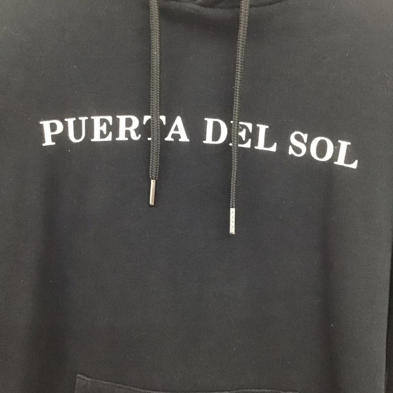 プエルタデルソル PUERTA DEL SOL パーカー 長袖 長袖パーカー プルオーバーパーカー スウェット S ロゴ、文字 黒 / ブラック / メンズ USED 古着 中古 10132688