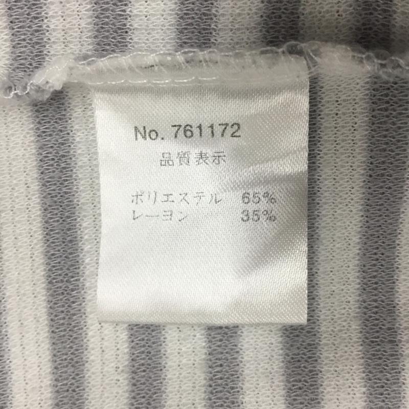 イング INGNI カットソー 半袖 半袖カットソー ボーダーTシャツ クルーネックカットソー ボーダー柄 白 / ホワイト / X 灰 / グレー / レディース USED 古着 中古 10118442