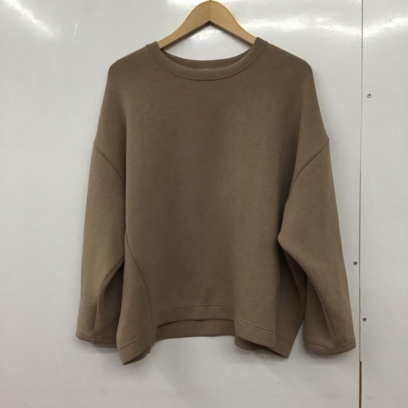 アズールバイマウジー AZUL BY MOUSSY トレーナー 長袖 250DAA80-231H SLEEVE TUCK SWEAT TOPS M 無地 茶 / ブラウン / レディース USED 古着 中古 10130193