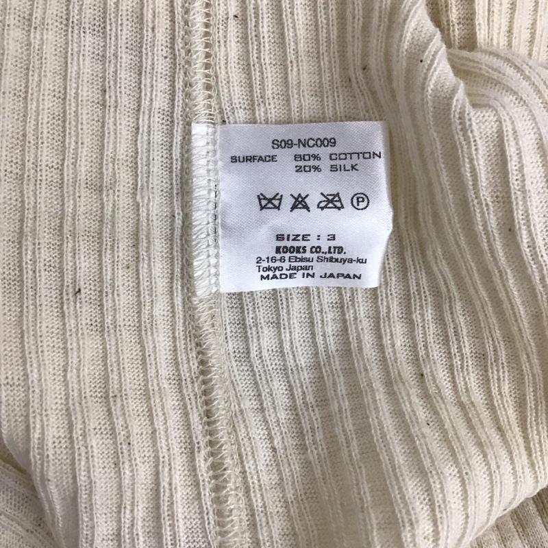 ナンバーナイン NUMBER (N)INE カットソー 半袖 半袖カットソー ヘンリーネックカットソー リブカットソー 3 無地 アイボリー / アイボリー / メンズ USED 古着 中古 10137008