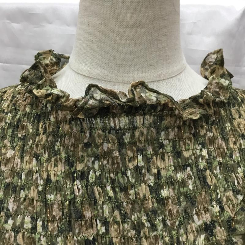 ザラ ZARA カットソー 長袖 長袖カットソー シャツカットソー 総柄 XS 総柄 マルチカラー / マルチカラー / レディース USED 古着 中古 10115789