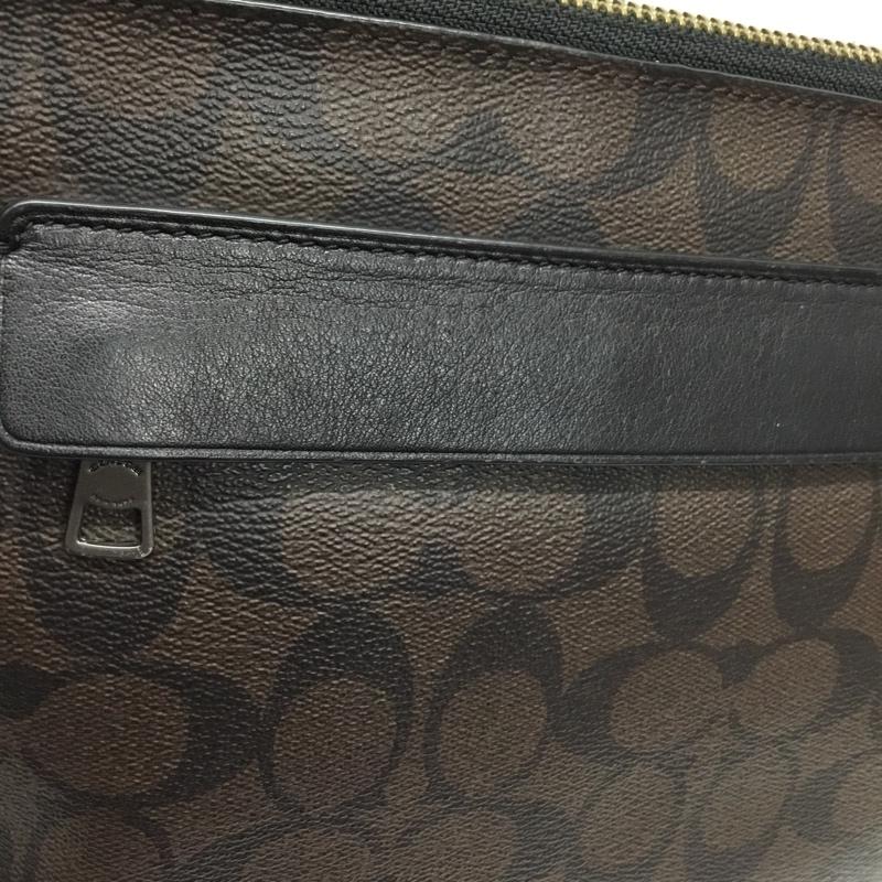 コーチ COACH セカンドバッグ セカンドバッグ F29508 クラッチバッグ シグネチャー 総柄 ダークブラウン / ダークブラウン / X 黒 / ブラック / メンズ USED 古着 中古 10118916
