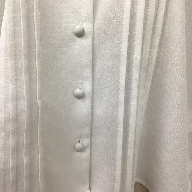アンクルージュ ANKROUGE カットソー 半袖 半袖カットソー 半袖シャツ 前開きシャツ M 無地 白 / ホワイト / レディース USED 古着 中古 10118249