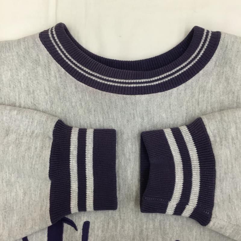 チャンピオン Champion トレーナー 長袖 REVERSE WEAVE USA製 M ロゴ、文字 灰 / グレー / X 紫 / パープル / メンズ USED 古着 中古 10135988