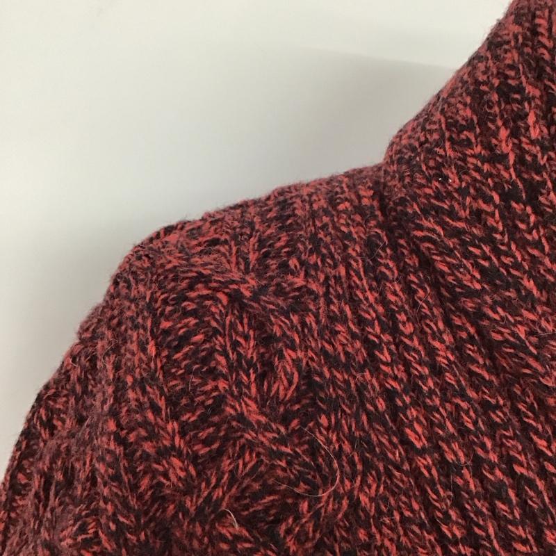 エルエルビーン L.L.Bean ニット、セーター 長袖 272203 ショールカラー M 黒 / ブラック / X 赤 / レッド / メンズ USED 古着 中古 10111229