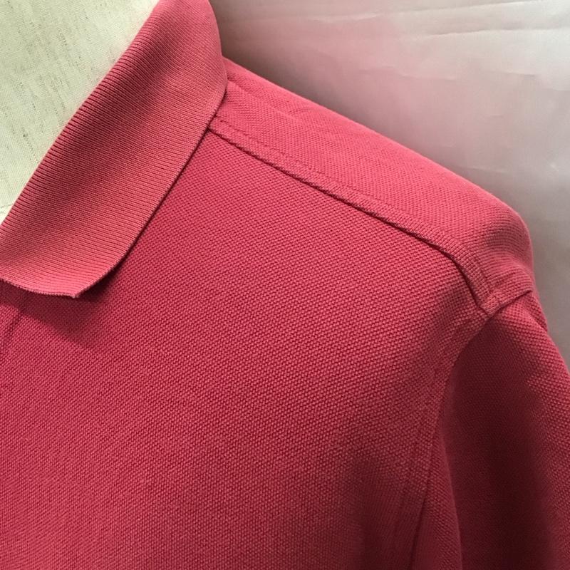 バーバリーロンドン Burberry London ポロシャツ 半袖 半袖ポロシャツ カラーシャツ 半袖カットソー M ロゴ、文字 えんじ / ワインレッド /  メンズ USED 古着 中古 10111802