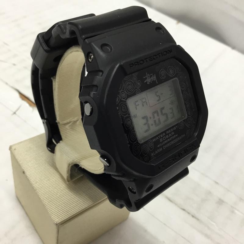ジーショック G-SHOCK 腕時計 デジタル DW-5000ST STUSSY 25周年 ロゴ、文字 黒 / ブラック / メンズ USED 古着 中古 10110543