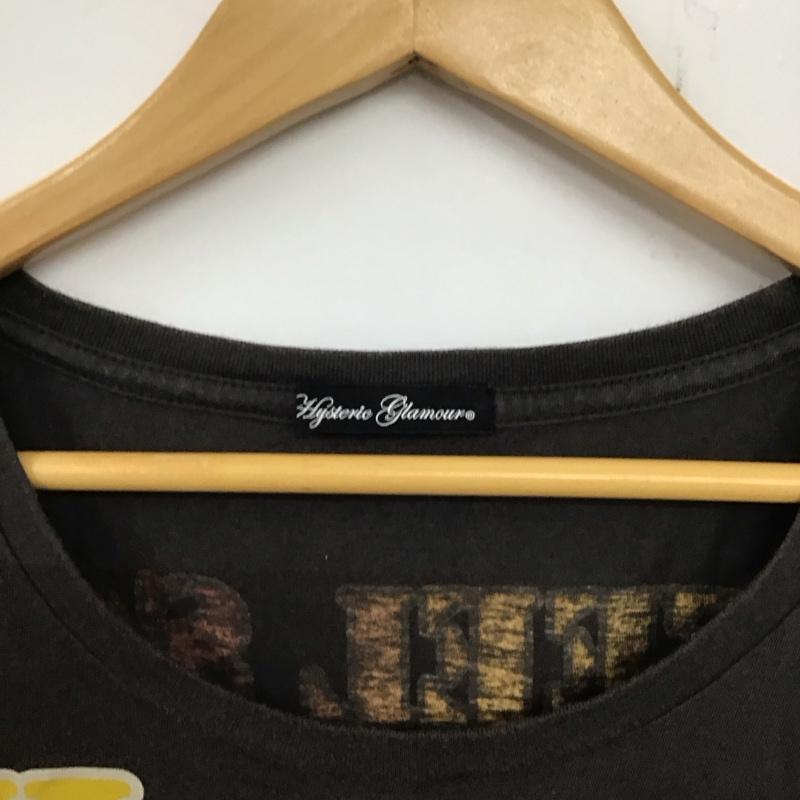 ヒステリックグラマー HYSTERIC GLAMOUR Tシャツ 半袖 半袖カットソー プリントTシャツ クルーネックカットソー FREE プリント 黒 / ブラック / レディース USED 古着 中古 10136749