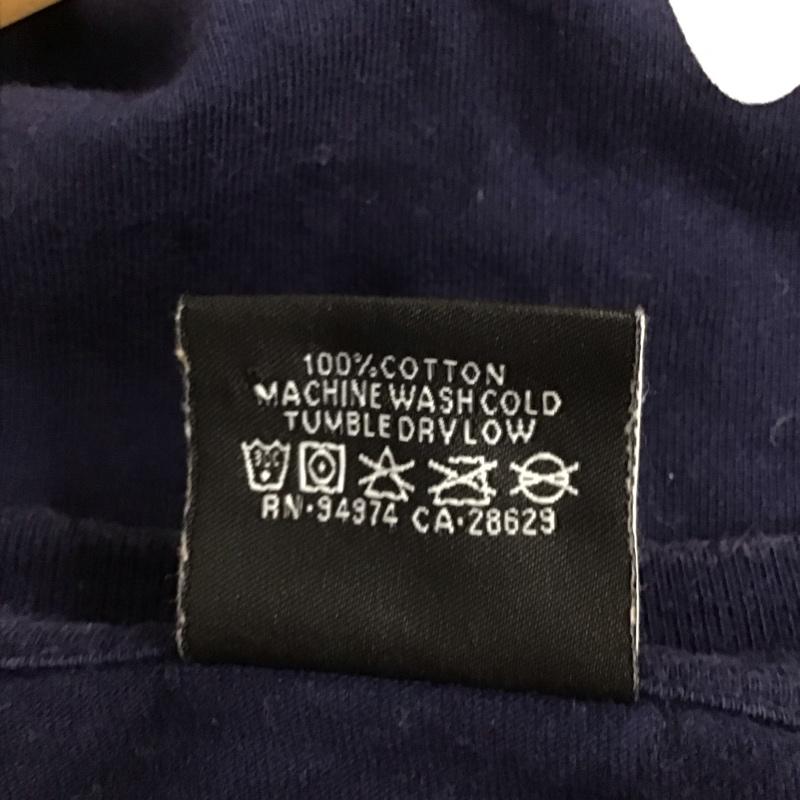 ステューシー STUSSY Tシャツ 半袖 半袖カットソー プリントTシャツ クルーネックカットソー XL ロゴ、文字 紺 / ネイビー / メンズ USED 古着 中古 10136250