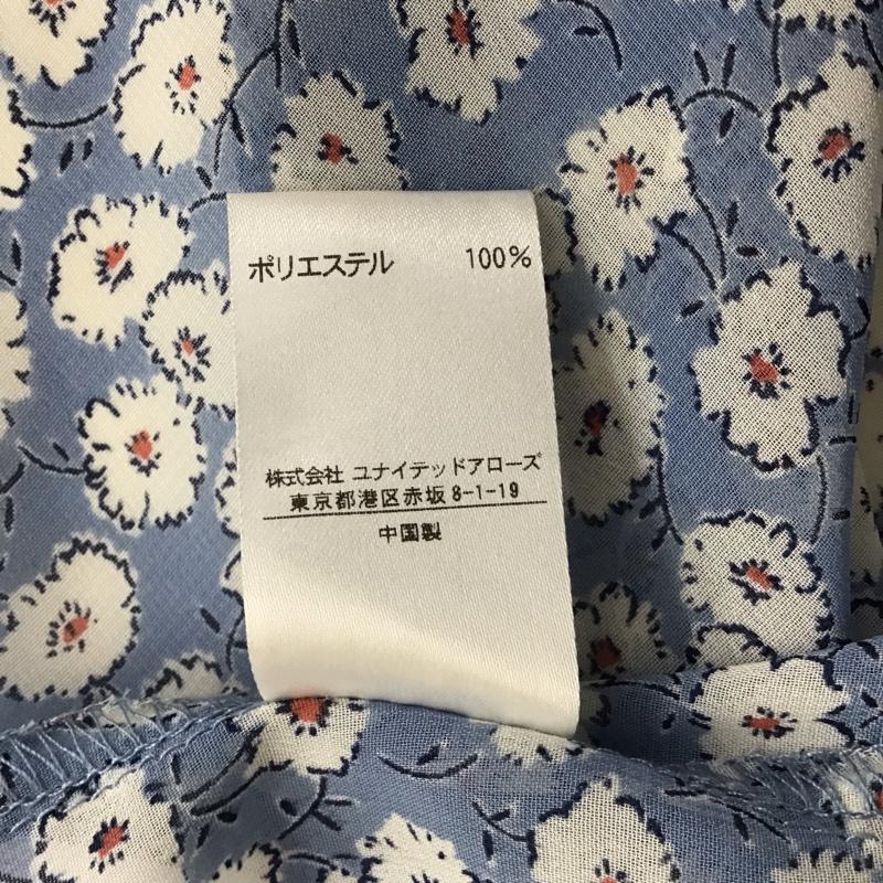 アナザーエディション Anather Edition ワンピース ロングスカート 半袖 Vネック 花柄 水色 / ライトブルー / レディース USED 古着 中古 10116471