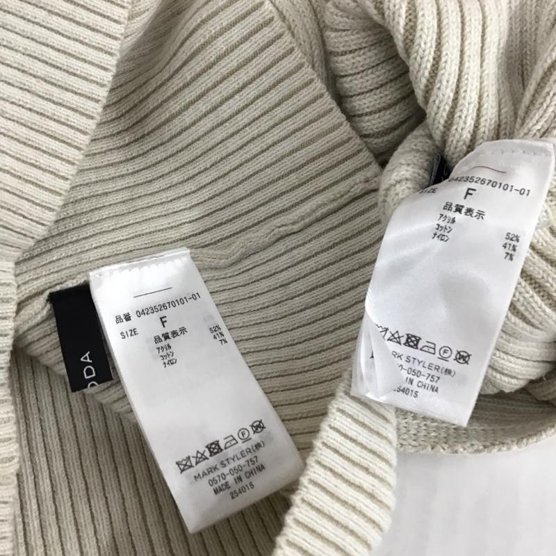 エモダ EMODA ニット、セーター 長袖 042352670101-01 マルチウェイペアニット ノースリーブ クロップドトップス ボレロ FREE 無地 アイボリー / アイボリー / レディース USED 古着 中古 10121528