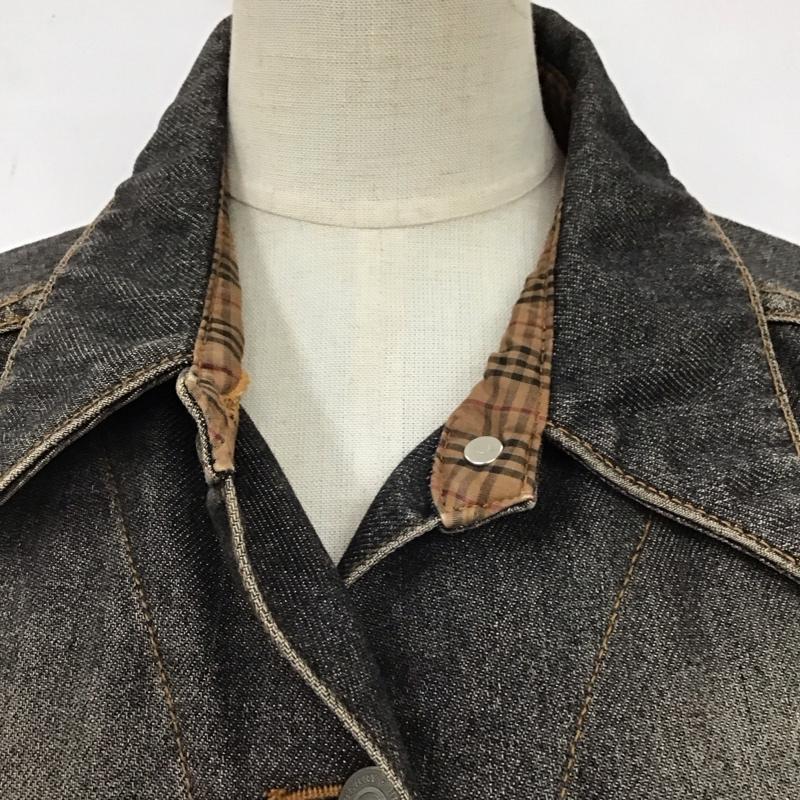 バーバリーロンドン Burberry London ジャケット、上着 ジャケット、ブレザー FC032-635 Gジャン デニムジャケット 38 無地 黒 / ブラック / レディース USED 古着 中古 10117386