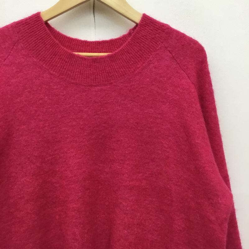 ジーナシス JEANASIS ニット、セーター 長袖 FREE 無地 桃 / ピンク / レディース USED 古着 中古 10138861
