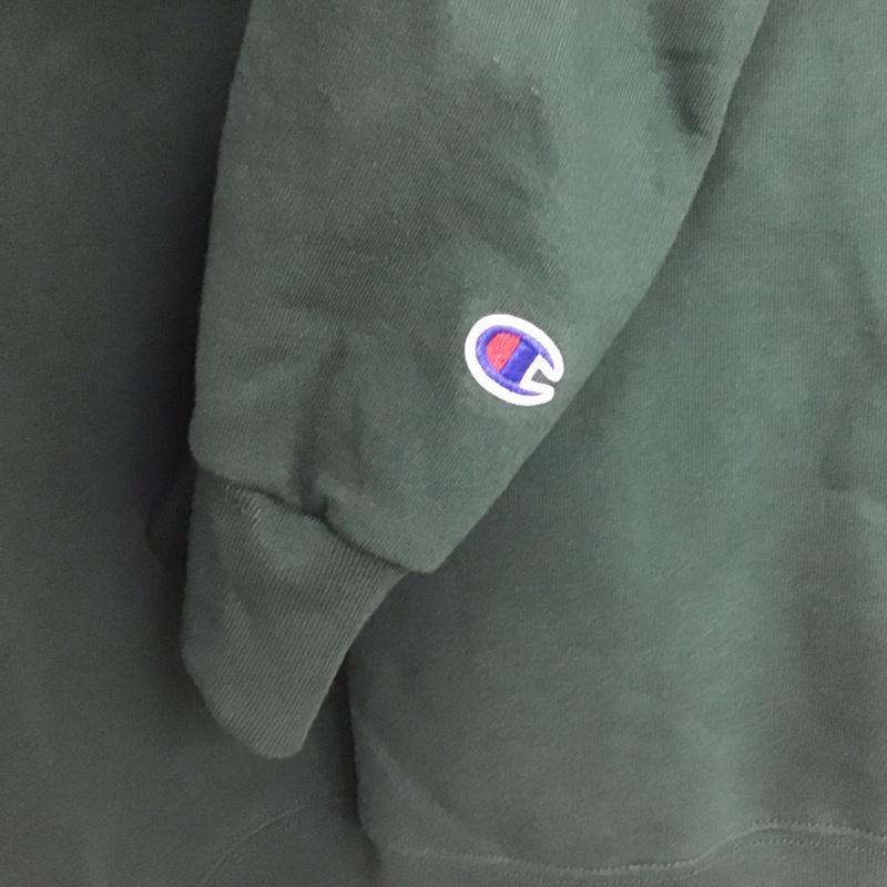 チャンピオン Champion トレーナー 長袖 裏起毛 スウェット MONO-MART XL ワンポイント 緑 / グリーン / メンズ USED 古着 中古 10132218