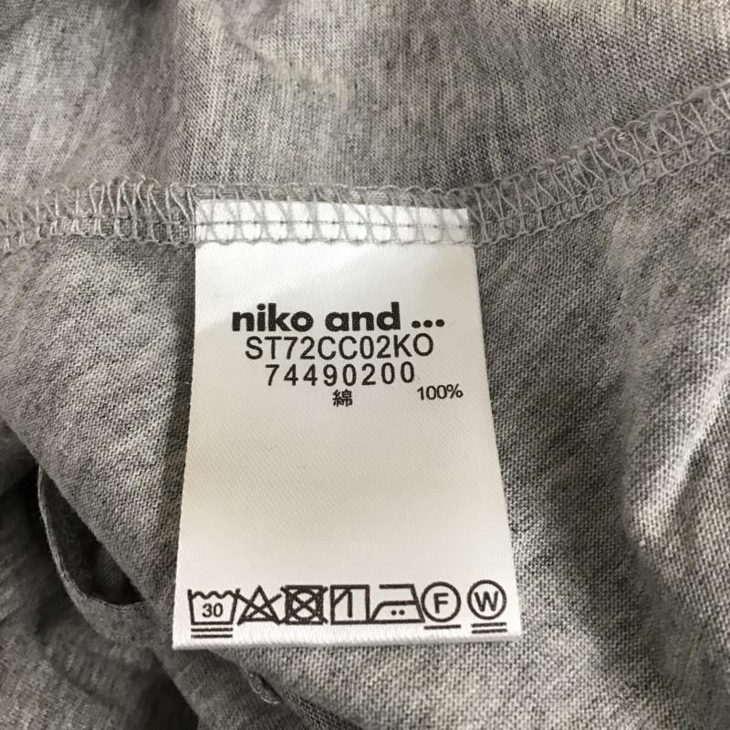 ニコアンド niko and... カットソー 半袖 半袖カットソー 無地Tシャツ クルーネックカットソー 4 無地 灰 / グレー / レディース USED 古着 中古 10113711