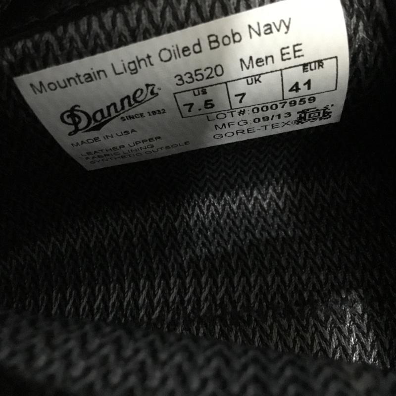 ダナー Danner アウトドアシューズ アウトドアシューズ 33520 マウンテンライト オイルドボブ トレッキングブーツ US7.5 US:7.5 ロゴ、文字 紺 / ネイビー / メンズ USED 古着 中古 10139222