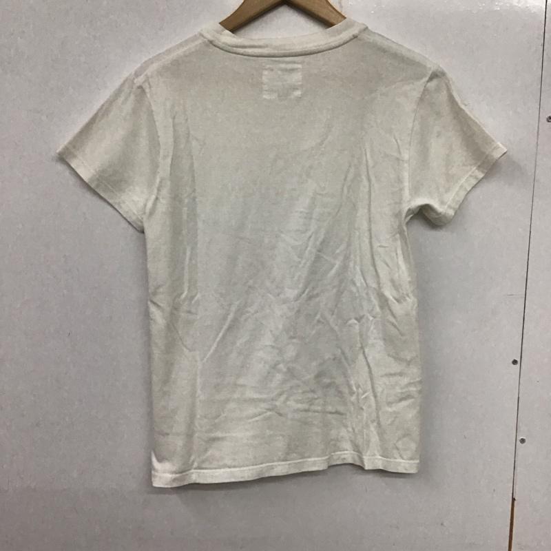 アニエス・ベー agnes b. Tシャツ 半袖 半袖カットソー プリントTシャツ クルーネックカットソー M ロゴ、文字 白 / ホワイト / レディース USED 古着 中古 10135107
