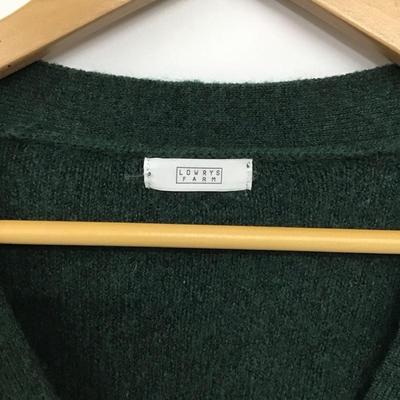 ローリーズファーム LOWRYS FARM カーディガン 長袖 FREE 無地 緑 / グリーン / レディース USED 古着 中古 10139729