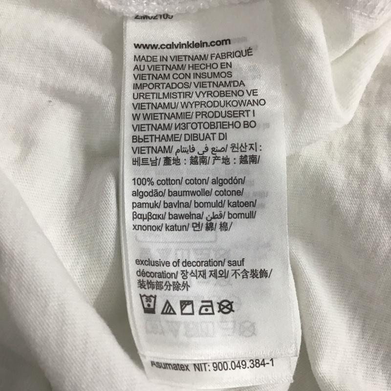カルヴァン クライン ジーンズ Calvin Klein Jeans カットソー 長袖 長袖カットソー プリントカットソー M ロゴ、文字 白 / ホワイト / メンズ USED 古着 中古 10139875