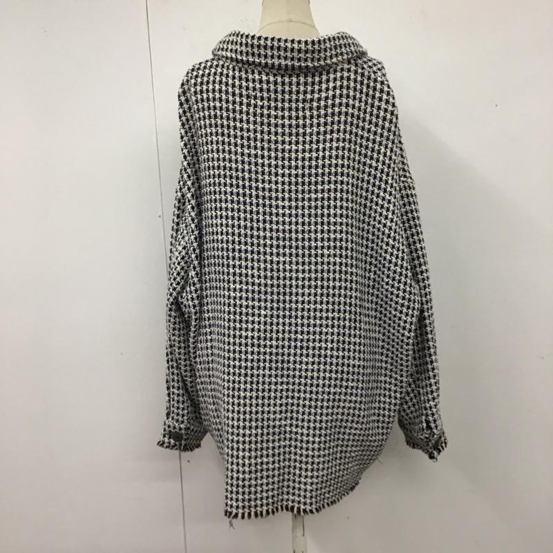ザラ ZARA ジャケット、上着 ジャケット、ブレザー ツイード L チェック マルチカラー / マルチカラー / レディース USED 古着 中古 10120263