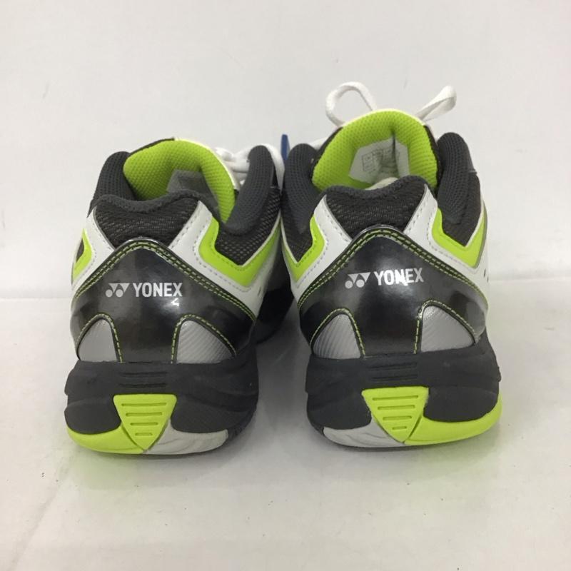 ヨネックス YONEX スニーカー スニーカー テニスシューズ パワークッション SHT-205D 24cm 箱有 24.0cm ロゴ、文字 白 / ホワイト / X 黒 / ブラック / X 黄 / イエロー / レディース USED 古着 中古 10135354