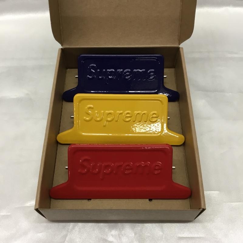 シュプリーム Supreme ファッション小物 ファッション小物 23SS Dulton Small Clips Set of 3 クリップ ロゴ、文字 赤 / レッド / X 黄 / イエロー / X 青 / ブルー / メンズ USED 古着 中古 10110643