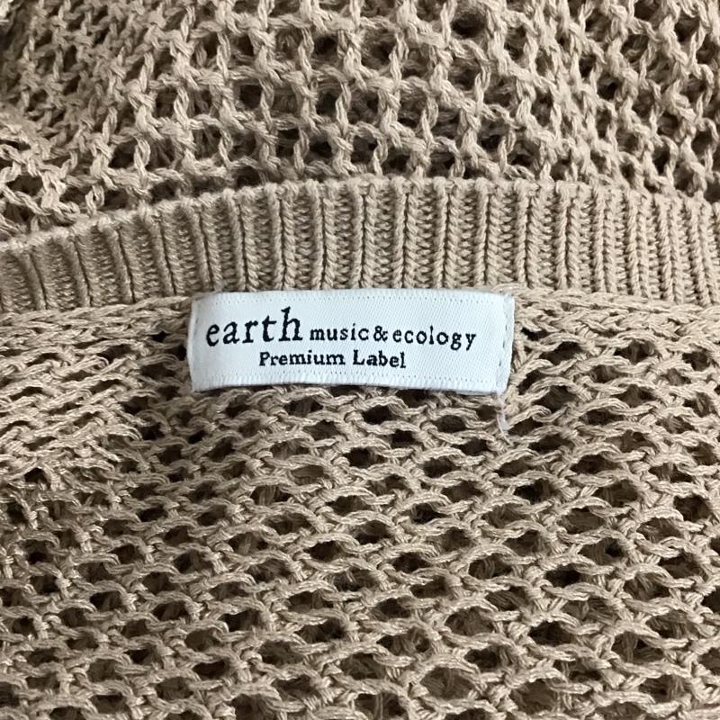 アースミュージックアンドエコロジー earth music&ecology カットソー 半袖 FREE 無地 ベージュ / ベージュ / レディース USED 古着 中古 10121396