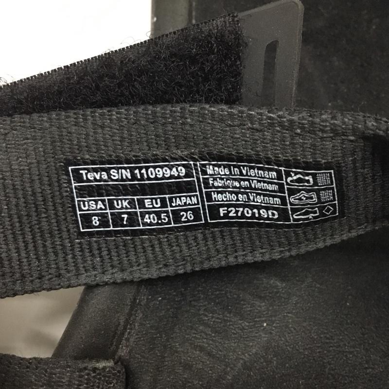 テバ Teva サンダル サンダル 1109949 ハリケーン スポーツサンダル 26cm 26.0cm ロゴ、文字 黒 / ブラック / メンズ USED 古着 中古 10114719
