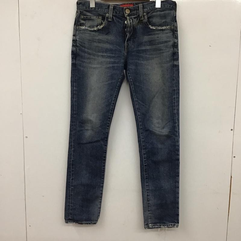 レッドカード RED CARD パンツ デニム、ジーンズ デニムパンツ スリムパンツ カジュアルパンツ ストレッチパンツ 29インチ ダメージ加工 インディゴ / インディゴ / メンズ USED 古着 中古 10135959
